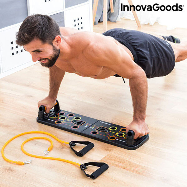 Tabla de Flexiones Push-Up con Bandas de Resistencia y Guía de Ejercicios Pulsher InnovaGoods Goma (Reacondicionado A)