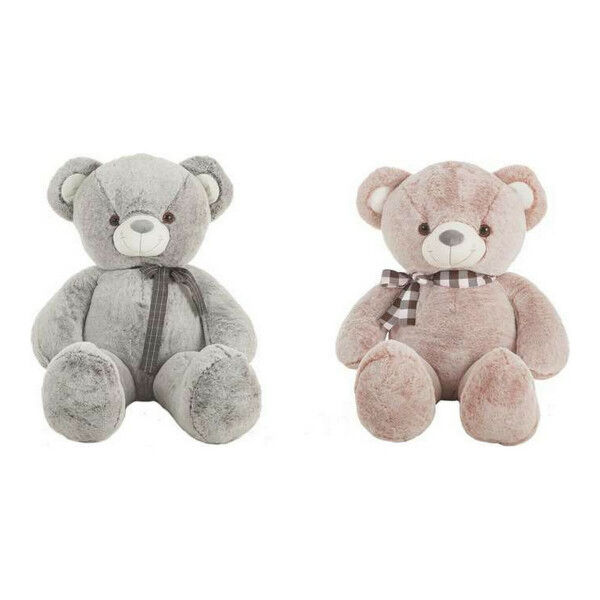 Oso de Peluche Gris Rosa Poliéster Acrílico 75 cm