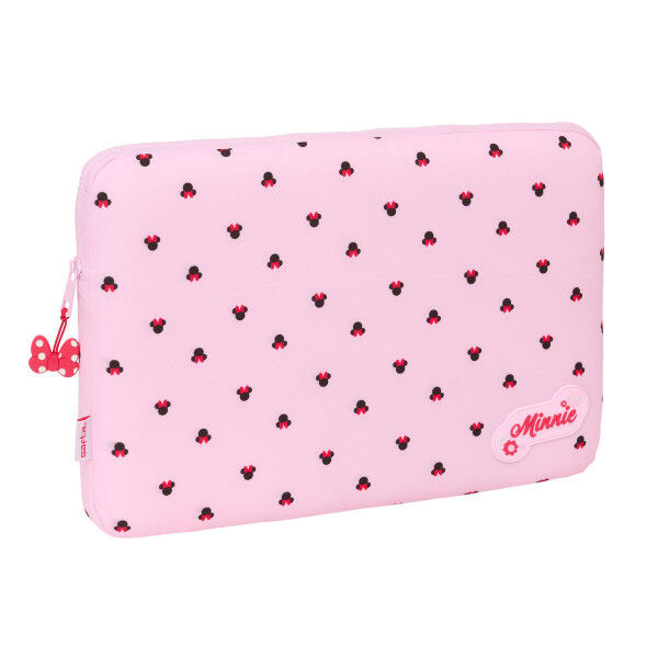 Funda para Portátil Minnie Mouse Naive Rosa 15,6'' 39,5 x 27,5 x 3,5 cm