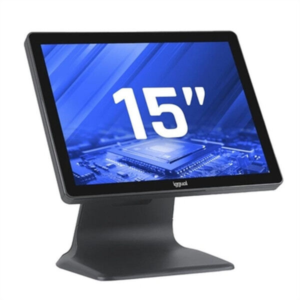 Tout en Un iggual TPV AIO 15" N100 4GB + 128GB 8USB W10IOT 15" Intel N100 4 GB RAM 128 GB SSD