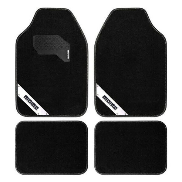 Alfombrilla para Coche MOMO MOMLCM012BW Blanco Negro Universal