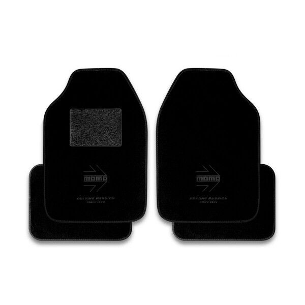 Car Floor Mat Set MOMO MOMLCM4BKBK Black Plastic