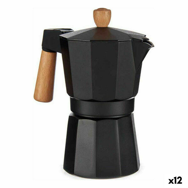 Cafetera Italiana Kinvara A611BQ-6 T Marrón Negro Madera Aluminio 300 ml (12 Unidades)