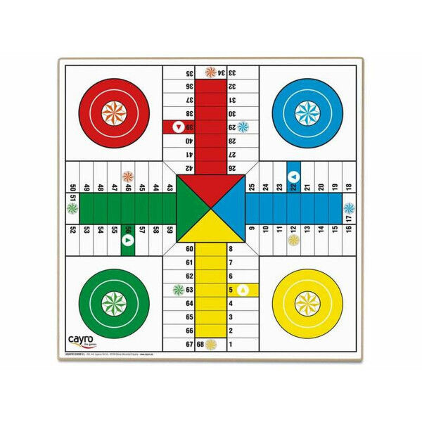 Parcheesi-Brett, Schach und Dame Cayro Holz