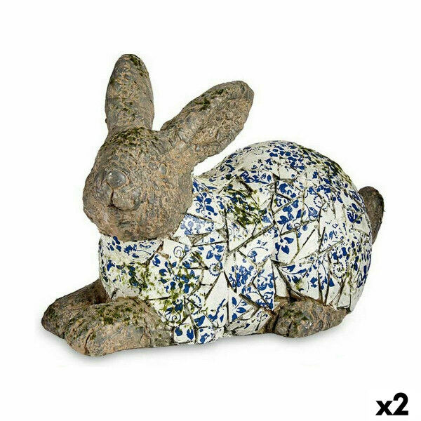 Figura Decorativa para Jardín Ibergarden ZD18054 Poliresina Conejo 20 x 29 x 40,5 cm (2 Unidades)