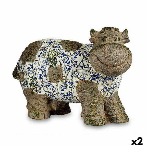 Dekoracyjna figurka ogrodowa Ibergarden ZD18066 Polyresin Krowa 18,5 x 33,5 x 46,5 cm (2 Sztuk)