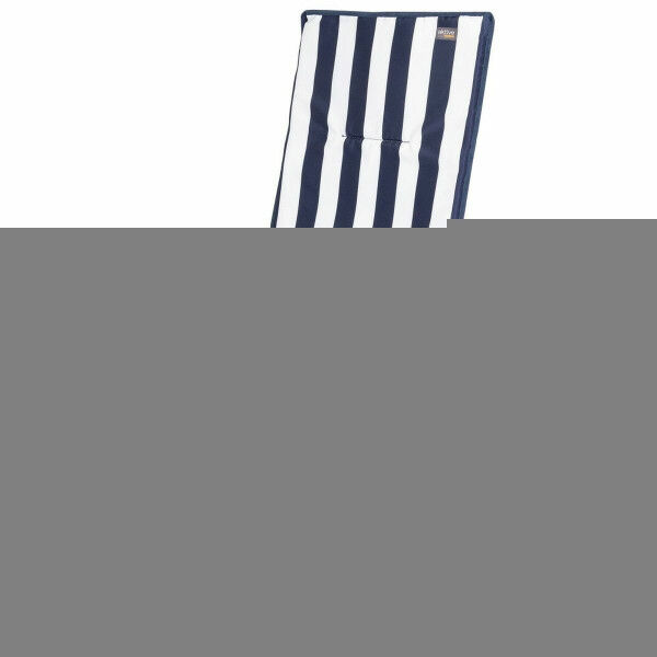 Sun-lounger Aktive White Navy Blue Reclining Striped 147 x 70 x 48 cm (2 Units)