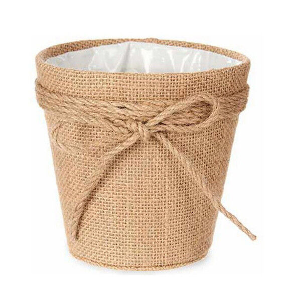 Macetero Ibergarden WY18-71 Marrón Cuerda Plástico Lazo 14 x 12,5 x 14 cm 14 x 14 x 14 cm