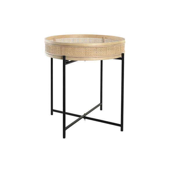 Doniczka DKD Home Decor Naturalny Czarny Metal Rattan Skandynawski (43 x 43 x 46 cm)