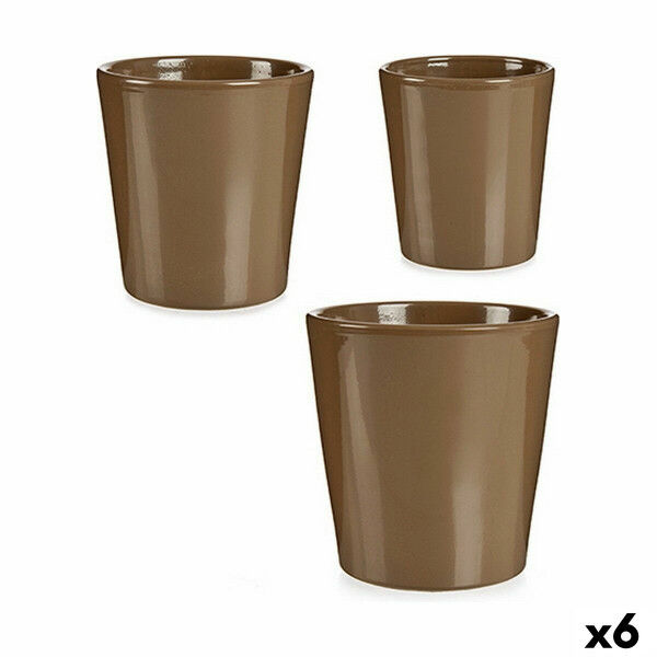 Zestaw garnków Ibergarden LINCE PQ - 7006 Taupe Glina (6 Sztuk)