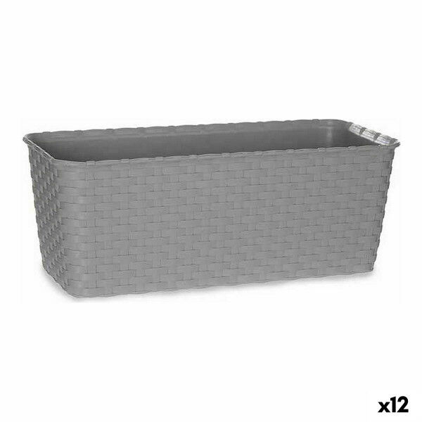 Planter Stefanplast 73660 Grey Plastic 13 x 11 x 29 cm (12 Units)
