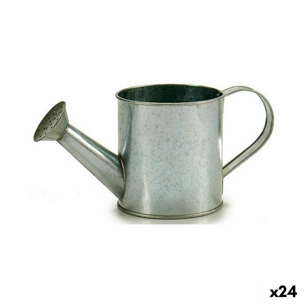 Macetero Ibergarden I00111-B Plateado Zinc Regadera 24,5 x 11 x 11 cm (24 Unidades)