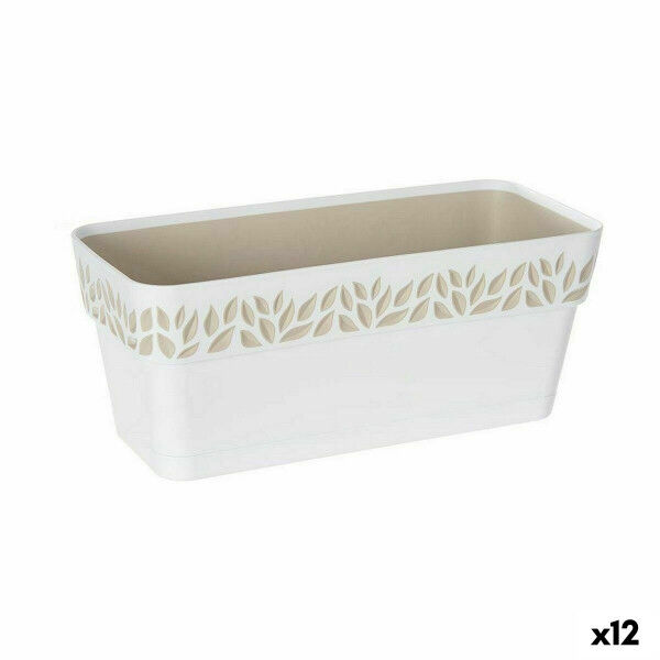 Donica Balkonowa Stefanplast Cloe Biały Plastikowy 13,3 x 12,3 x 29,3 cm (12 Sztuk)