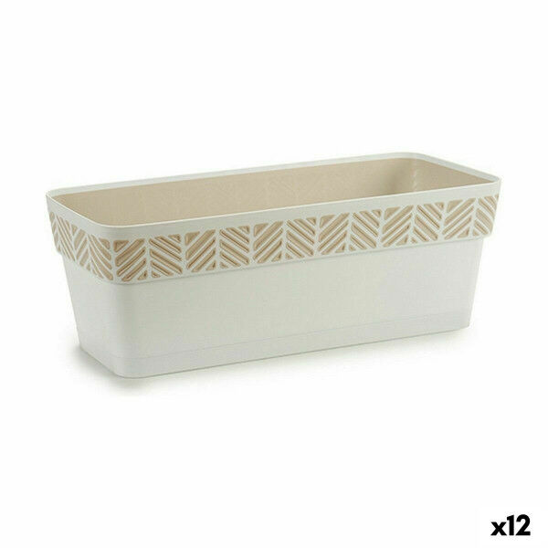 Donica Balkonowa Stefanplast Orfeo Biały Plastikowy 18,5 x 17 x 49,3 cm (12 Sztuk)