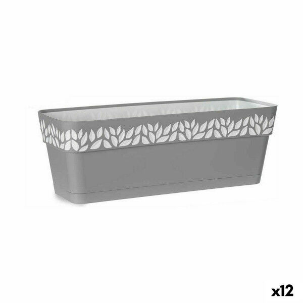 Donica Balkonowa Stefanplast Cloe Szary Plastikowy 49,5 x 17 x 19 cm (12 Sztuk)