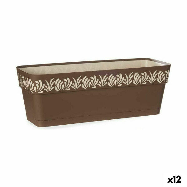 Donica Balkonowa Stefanplast Gaia Brązowy Plastikowy 18 x 17 x 49,5 cm (12 Sztuk)
