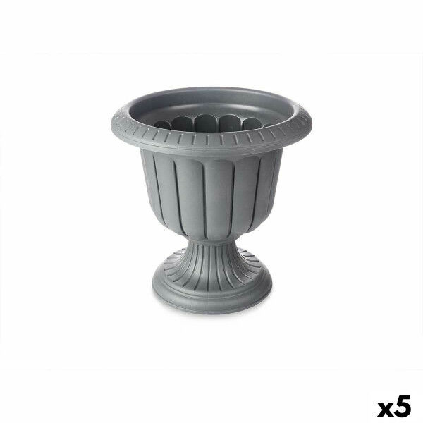 Blumentopf Ibergarden N00202102 Anthrazit Kunststoff Glas 47,6 x 47 x 47,4 cm (5 Stück)
