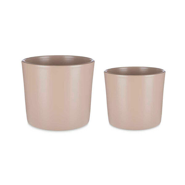 Puodų rinkinys Ibergarden CILINDRO-22-27-BE Rusvai gelsva Molis Ø 22 cm Ø 27 cm 22 x 22 x 19 cm 27 x 27 x 23 cm 2 Dalys