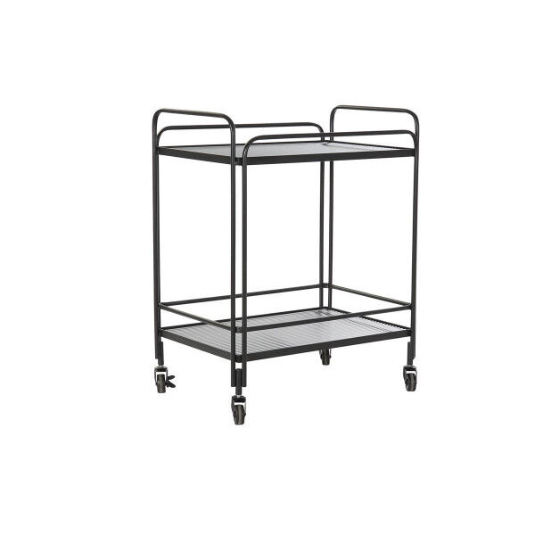 Servírovací vozík DKD Home Decor Czarny Metal Szkło 60,5 x 40,5 x 75,5 cm