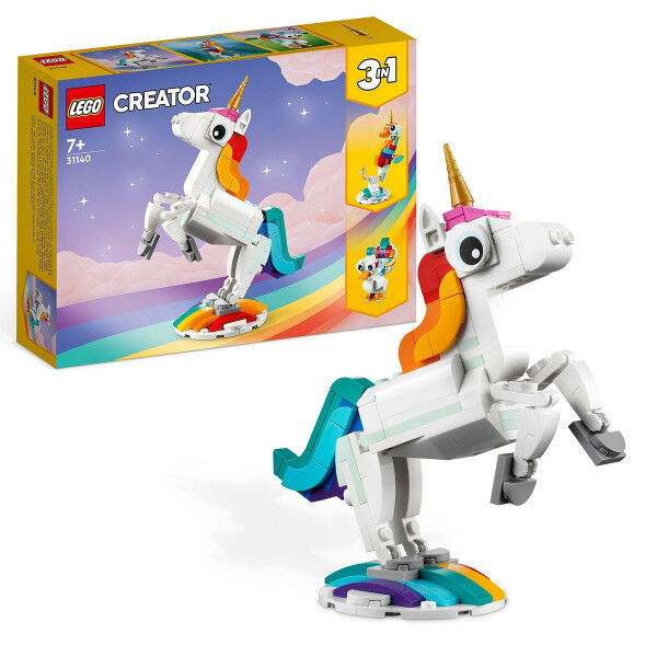 Set de construction Lego Creator Magic Unicorn 31140 3-en-1 145 Pièces