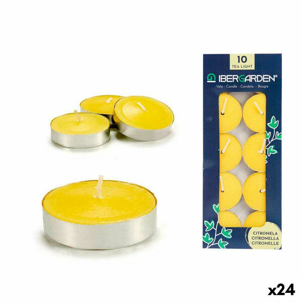 Zestaw świec Ibergarden HL-1010CIT Żółty Metal Wosk Citronella (24 Sztuk)