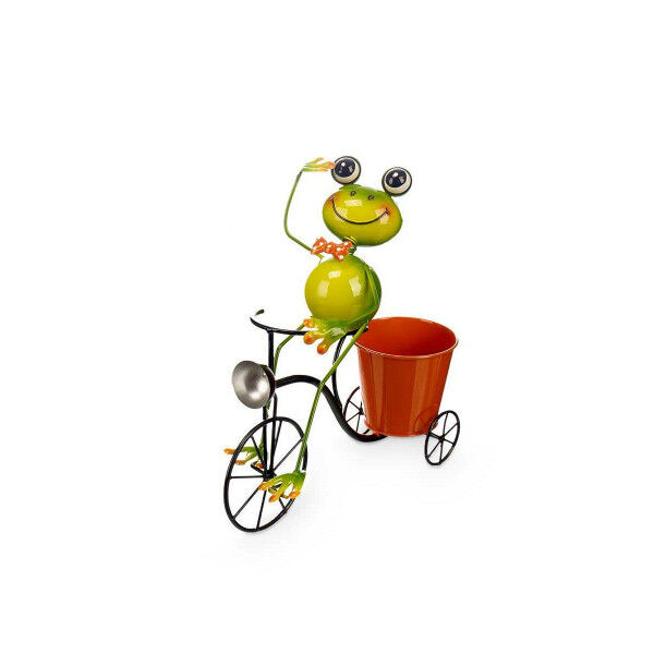 Doniczka Ibergarden 324-26939A Żółty Czerwony Kolor Zielony Metal Rower Żaba 31,5 x 32 x 17 cm