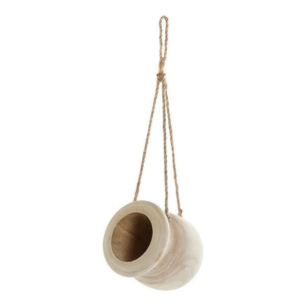 Doniczka DKD Home Decor Brązowy Sznurek Drewno paulowni (16 x 16 x 53 cm)