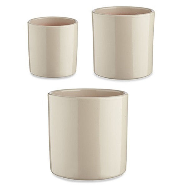 Zestaw garnków Ibergarden CILINDRO-7044 Szary Glina Cylinder Ø 14 cm Ø 22 cm Ø 17 cm 3 Części