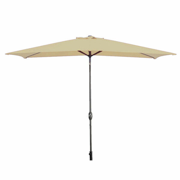 Marbueno Parasol Acero 8 Varillas 200x300 cm Poliester Brązowy Ogród, Basen, Taras
