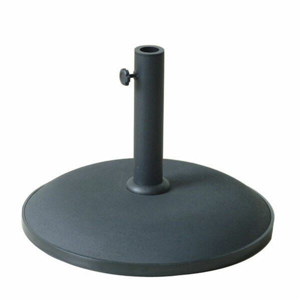 Marbueno Round Umbrella Base Cement 50x37 cm 25KG Black Garden, Pool, Terrace 10452