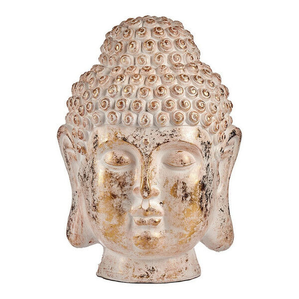 Decorative Garden Figure Ibergarden CC20432 White Golden Polyresin 45,5 x 68 x 48 cm Head Buddha