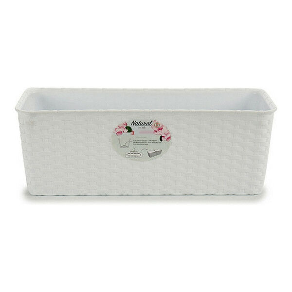 Planter Stefanplast 73700 White Plastic 15,5 x 13,5 x 39 cm