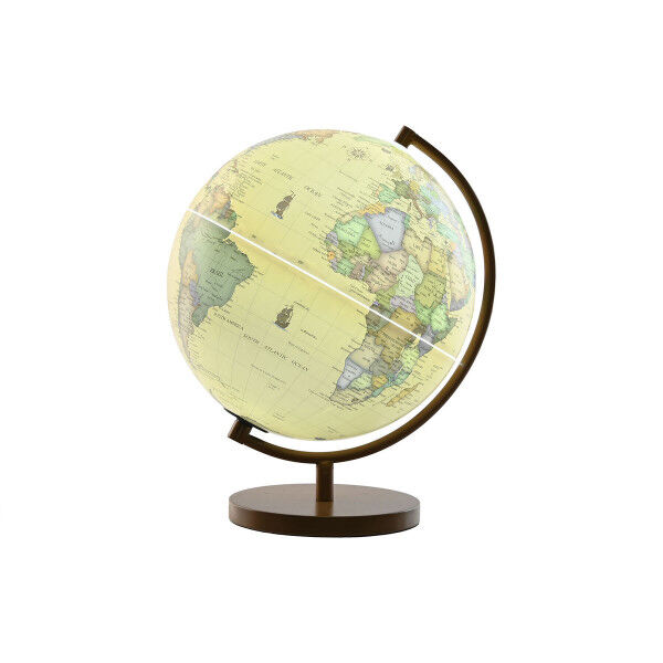 Globo Terraqueo Home ESPRIT Marrón PVC 26 x 25 x 34 cm