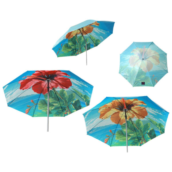 Parasol plażowy Ø 200 cm SPF50+ Kwiat