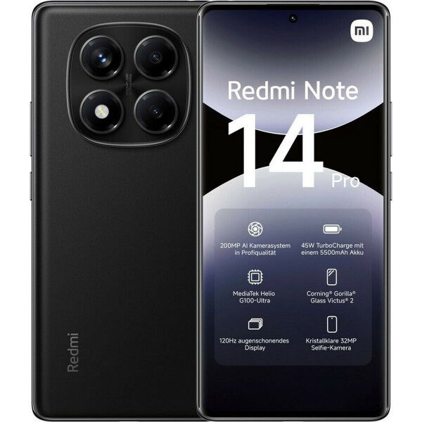 Smartfony Xiaomi REDMI NOTE 14 PRO 6,7" 8 GB RAM 256 GB Czarny
