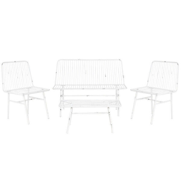 Garden furniture Home ESPRIT White 115 x 53 x 83 cm (4 Pieces)