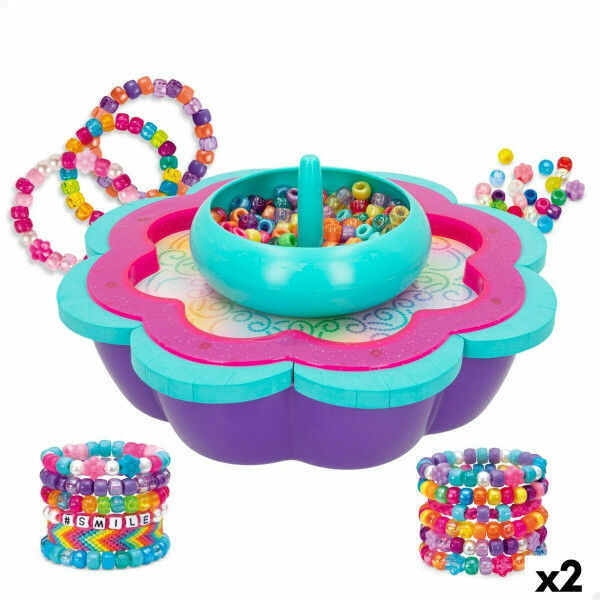 Kit Creación de Pulseras Cra-Z-Art Shimmer 'n' Sparkle Plástico 22,5 x 6,5 x 22,5 cm 2 en 1 (2 Unidades)