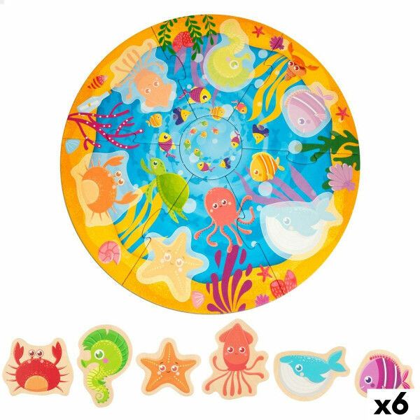 Puzzle dla dzieci Lisciani Giochi 33 x 1 x 32 cm Morski 6 Części 13 Części (6 Sztuk)
