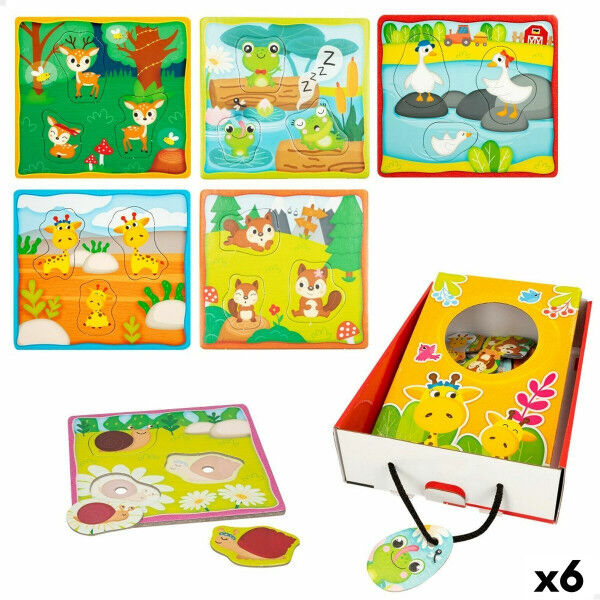 Puzzle dla dzieci Lisciani Giochi 16 x 0,5 x 15 cm Ekran dotykowy 18 Części (6 Sztuk)