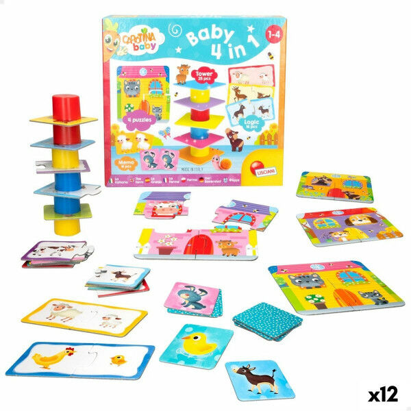 Puzzle Lisciani Carotina Baby 16 x 1 x 16,5 cm Bauernhof 4 in 1