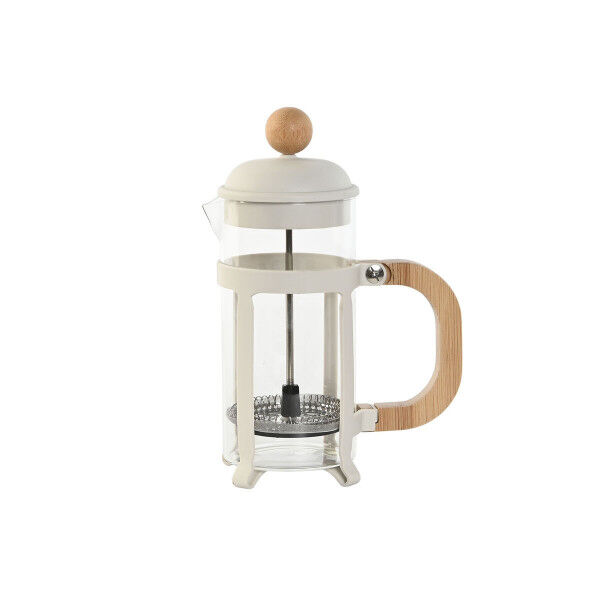 Cafetière with Plunger Home ESPRIT White Natural Stainless steel polypropylene 350 ml 13 x 8 x 19 cm