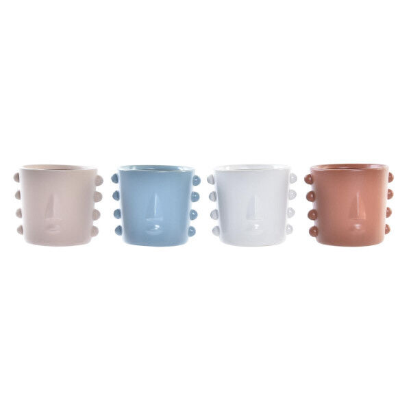 Kabantis šviestuvas DKD Home Decor Veidas Keramikos dirbinys (15 x 13 x 12,5 cm) (4 vnt.)