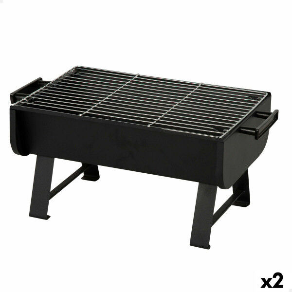 Nešiojamasis Barbekiu Aktive Plienas 45 x 25 x 30 cm Juoda (2 vnt.)