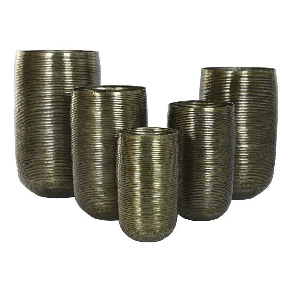 Planter Home ESPRIT Copper Aluminium Modern 50 x 50 x 89 cm 51,5 x 51,5 x 91 cm (5 Units)