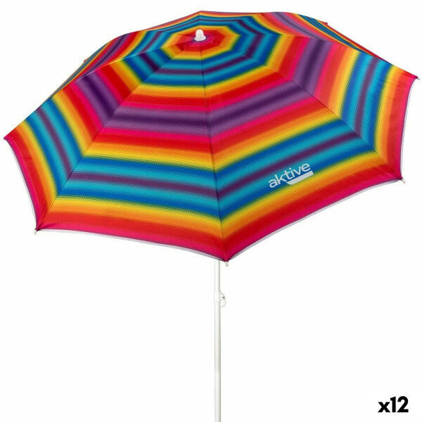 Parasol Aktive Multicouleur Oxford Acier Tissu Oxford 180 x 185 x 180 cm (12 Unités)