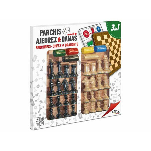 Žaidimų lenta žaidimams Parčis, šachmatams ir šaškėms Cayro
