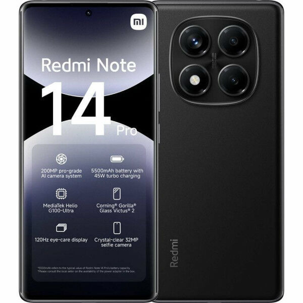 Smartphone Xiaomi Redmi Note 14 Pro Octa Core 8 GB RAM 256 GB Negro