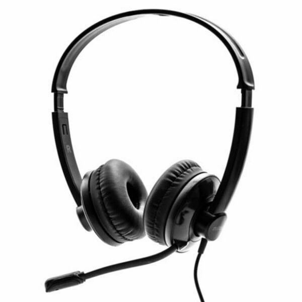 Ausinės su mikrofonu Nilox USB Juoda