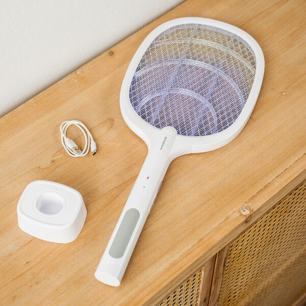 2-in-1 wiederaufladbares Racket zum Insektenvernichten mit UV-Licht Elecfly InnovaGoods