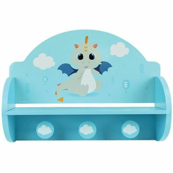 Wall mounted coat hanger Fun House Blue MDF Wood (33 x 46 x 15 cm)